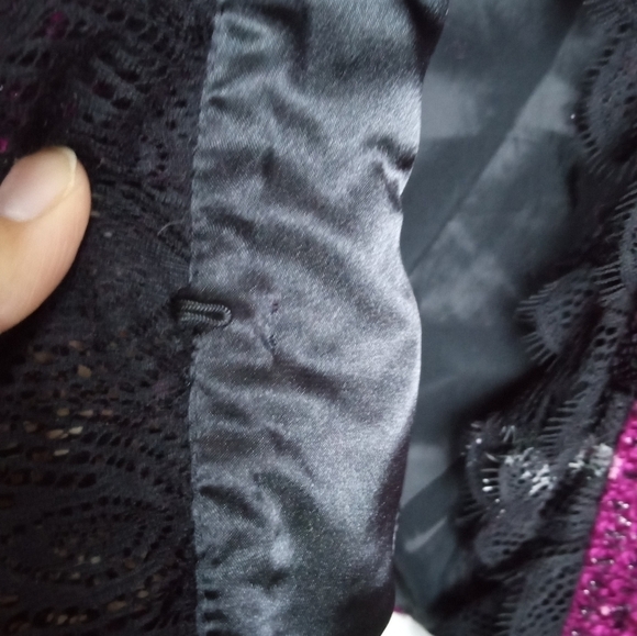 Neiman Marcus Exclusive Burgundy Red/Black Metallic Wool Blend Blazer size 16 - Picture 6 of 14